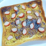簡単♪朝ごパン♪海苔の佃煮とカニカマのトースト